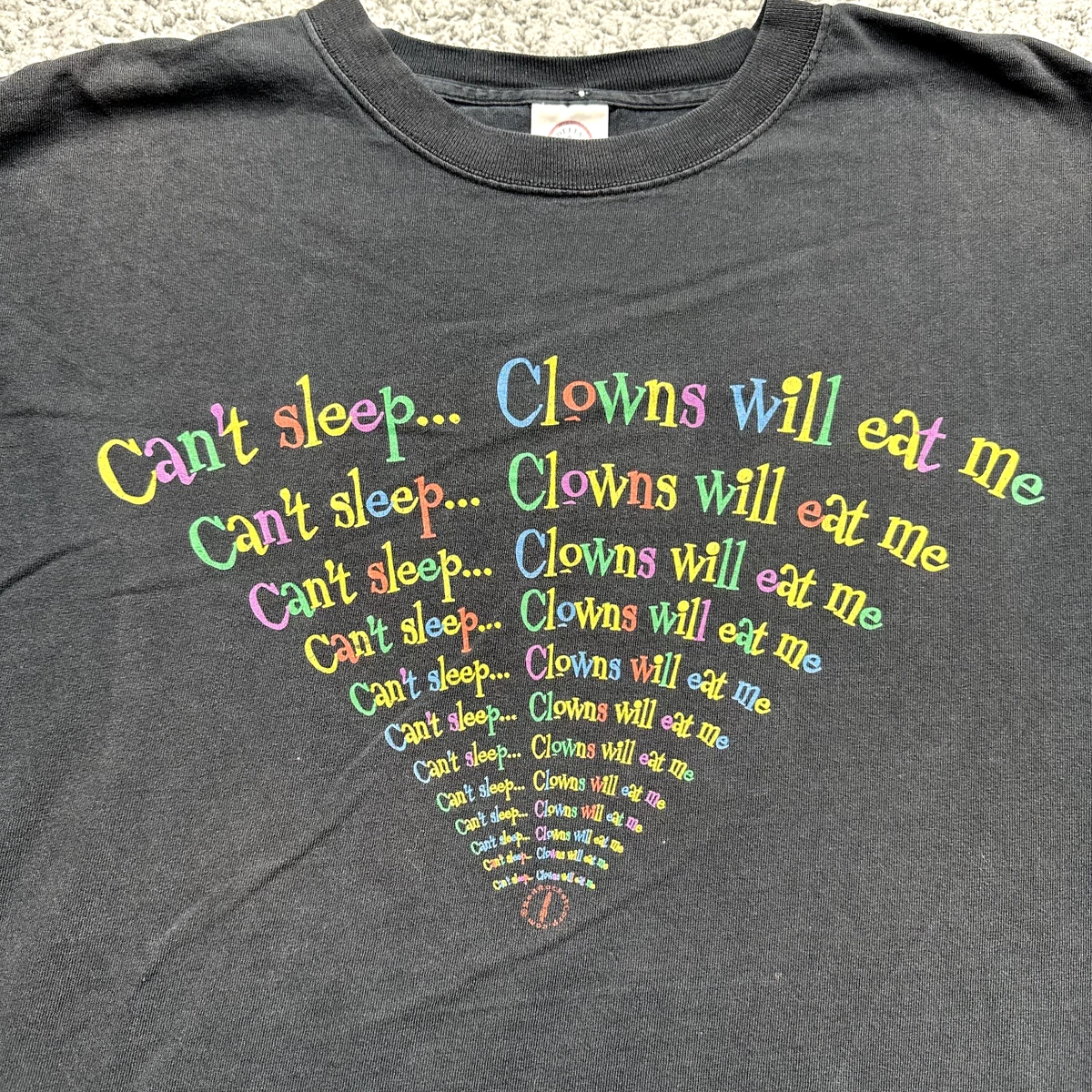 Vintage Alice Cooper Shirt 2XL Cant Sleep Clowns Will Eat Me Bart Simpson Rare