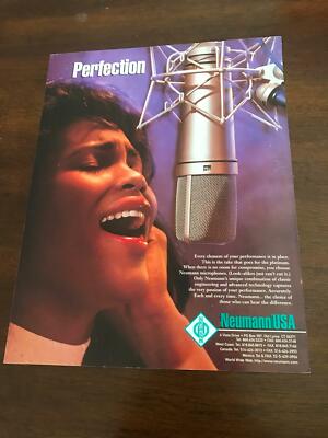 1997 VINTAGE 8X10.5 PRINT AD FOR NEUMANN USA MICROPHONES ''PERFECTION''