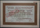 Flender Joint Stock Company for Iron, Bridge and Shipbuilding 1927 100 RM