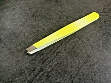 Clamp A Tweezer IN Metal Hypoallergie Tip Bevelled Yellow Neon