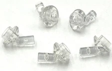 Lego 5 New Trans Clear Bars 1L with Angled Hollow Stud Parts