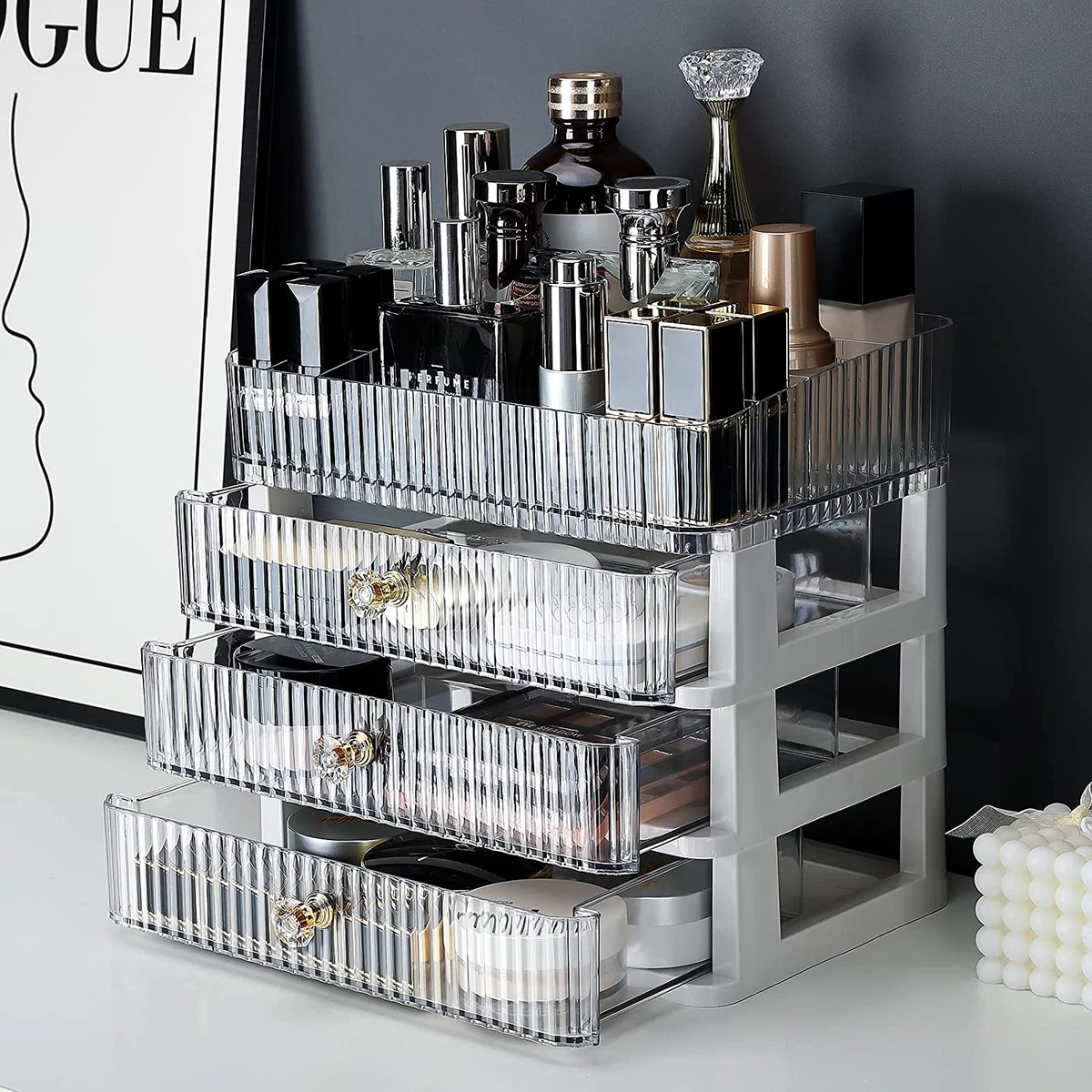 Clear Vanity Makeup Organizer Large