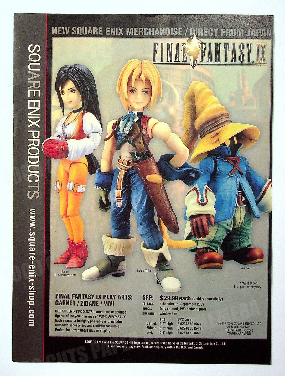 Final Fantasy IX Figures Square Enix 2009 Trade Print Final Fantasy IX Figures Square Enix 2009 Trade Print