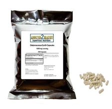 500 Diatomaceous Earth Capsules - Internal Cleanse, Digestion, Detox - Top Value