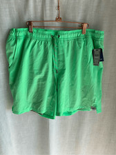 George Swim Shorts Men XL Green Quick Dry UPF 50 Tag Free Trunks W/Back Pocket
