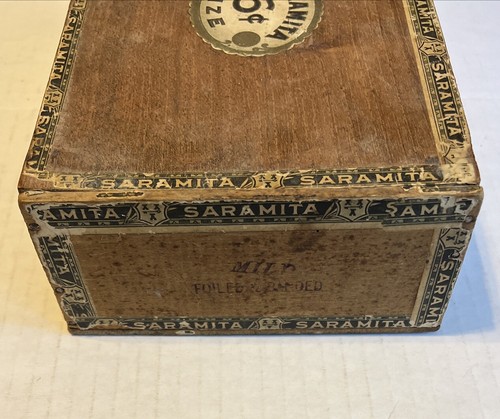Saramita Cigar Box Vintage W.C. Rives Paducah Ky. Factory No 435 1st Dist Pa. - Picture 5 of 6