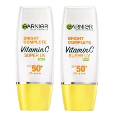 Garnier Super UV Matte SPF50+ PA+++ Sunscreen cream prevents dark spots 30ml x2