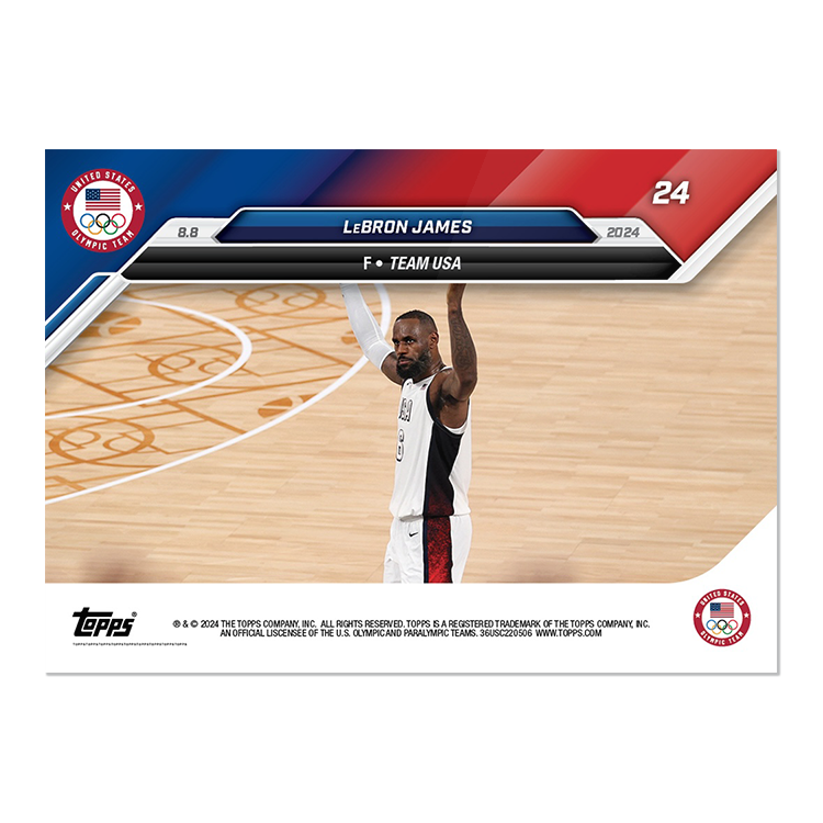 LeBron James - 2024 Olympic Games TOPPS NOW Card 24 - KING JAMES 