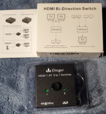2 IN/1 OUT HDMI Switch AUTO-SELECT  4K@30Mhz D-01