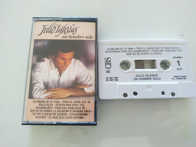 Julio Iglesias Un Hombre Solo 1987 CBS - Cinta Tape Cassette - 2T