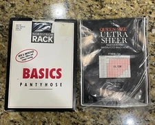 New Nordstrom Rack Basics Control Top Sheer Leg & Toe Pantyhose Of black + Lilac