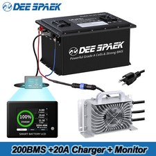 48V 105Ah Battery LiFePO4 Lithium Golf Cart 200A BMS 15000 Cycles Monit Charger