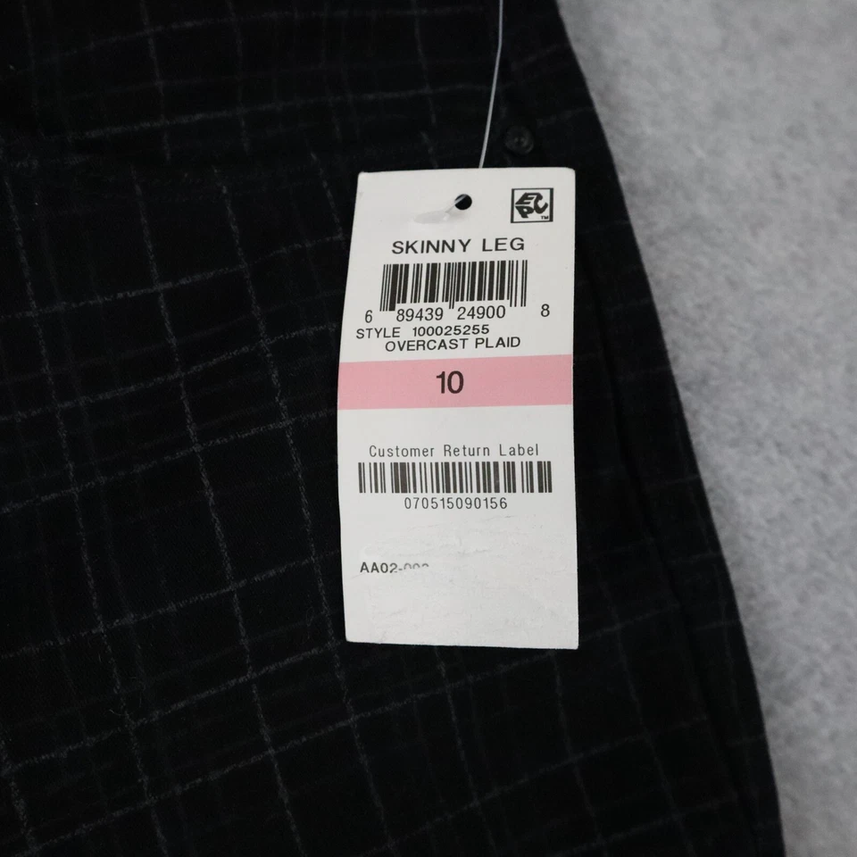 Pantalones Style & Co para mujer 10 curvas pierna ajustada tiro medio 5 bolsillos nublado cuadros nuevos con etiquetas Foto 2 de 4