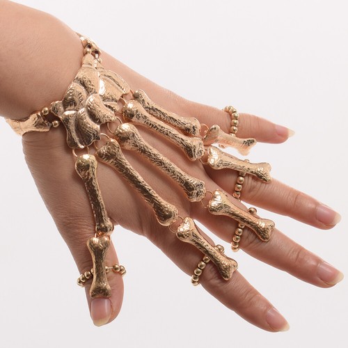 Gothic Women Metal Skeleton Hand Chain 