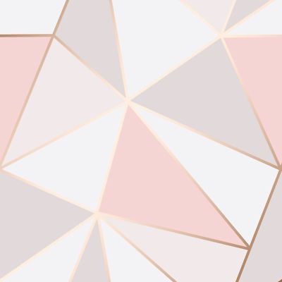 EDLES DEKOR FD41993 SCHWERE - APEX GEOMETRISCHE TAPETE ROSEGOLD / ROSA