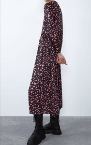 zara printed midi dress