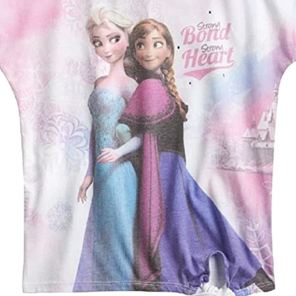 Disney Frozen Anna & Elsa Strong Bond Strong Heart Little Girl's T-Shirt Tee NWT - Image 2 of 3