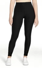 NO BOUNDARIES JUNIORS SUEDED HIGH-RISE ANKLE LEGGINGS NWT BLACK SIZE L (11-13)