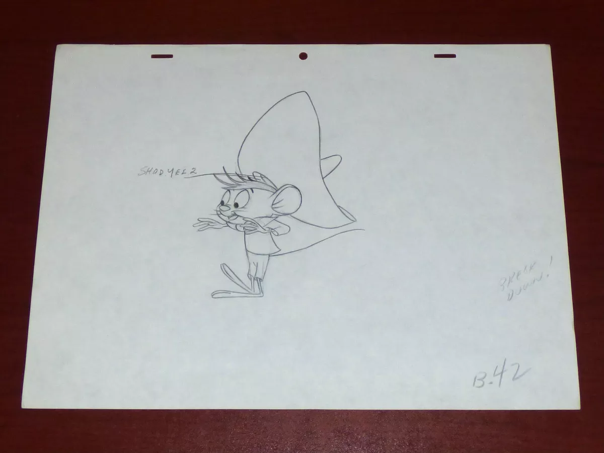 WARNER BROS LOONEY TUNES SPEEDY GONZALES ORIGINAL 1962 PRODUCTION DRAWING