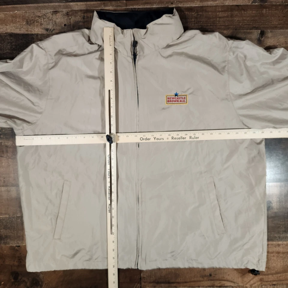 Newcastle Brown Ale Men’s Large Light Brown Hooded Windbreaker North End NWOT - Image 4 of 4