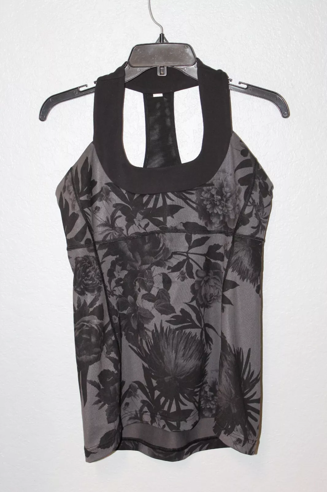 lululemon soop neck floral performance stretch shirt tank-top
