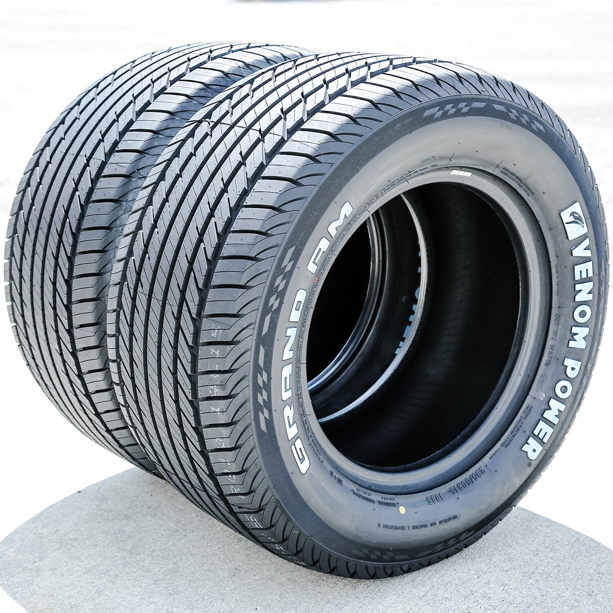 2 Tires Venom Power Grand AM 295/50R15 108S AS A/S All
