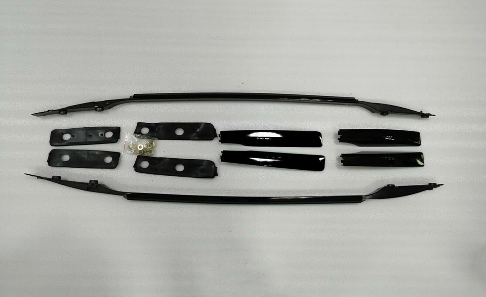 Barra portaequipajes lateral de riel de techo negro 2 piezas apta para Mazda CX-5 CX5 2012-2016 Foto 4 de 4