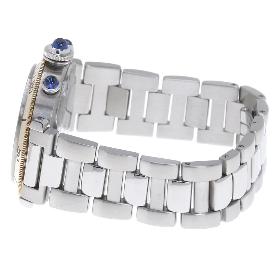 CARTIER Pasha W31011H3 Chronograph YG bezel beige Dial Quartz Men's Watch_847530 - Image 4 of 4