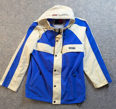 Vintage Kickers Kapuzenjacke | Colour Block Blau & Creme | Größe L