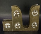 Antique Chinese  Brass & Enamel  Cigarette & Match Holder 3”Tall X 4”Wide — photo 1