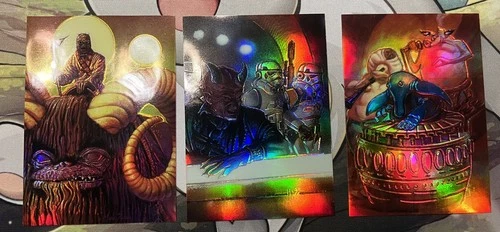 1996 Star Wars Finest Near Master Set 3 REFRACTORS & Chrome Archives Set & Chase