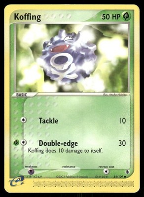 Pokemon Tcg Koffing #54 Pokemon Ruby & Sapphire LP