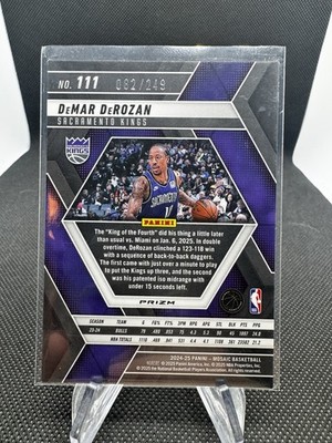 2024-25 Panini Mosaic #111 DeMar DeRozan Orange Mosaic Prizm #'d