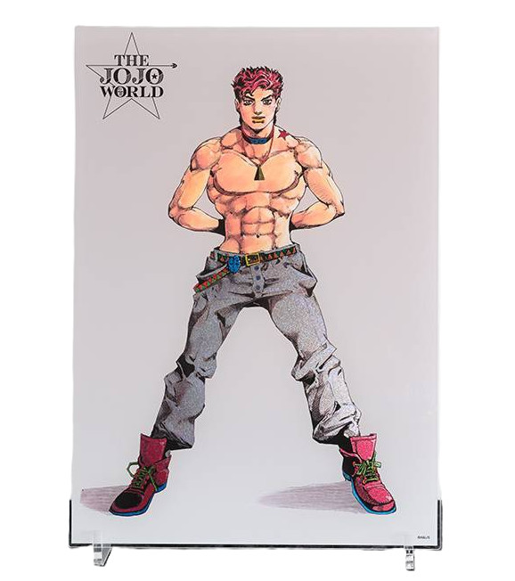 Panel de arte acrílico limitado THE JOJO WORLD Jonathan Joestar Japón NUEVO