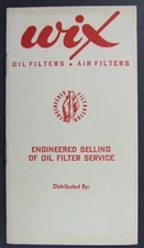 Wix Auto Oil Air Filters Vintage 1959 Service Station Pocket Notebook Calendar