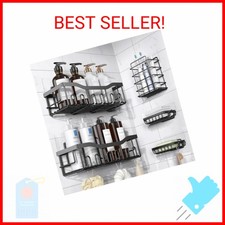 EUDELE Adhesive Shower Caddy, 5 Pack Rustproof Stainless Steel Bath Organizers W