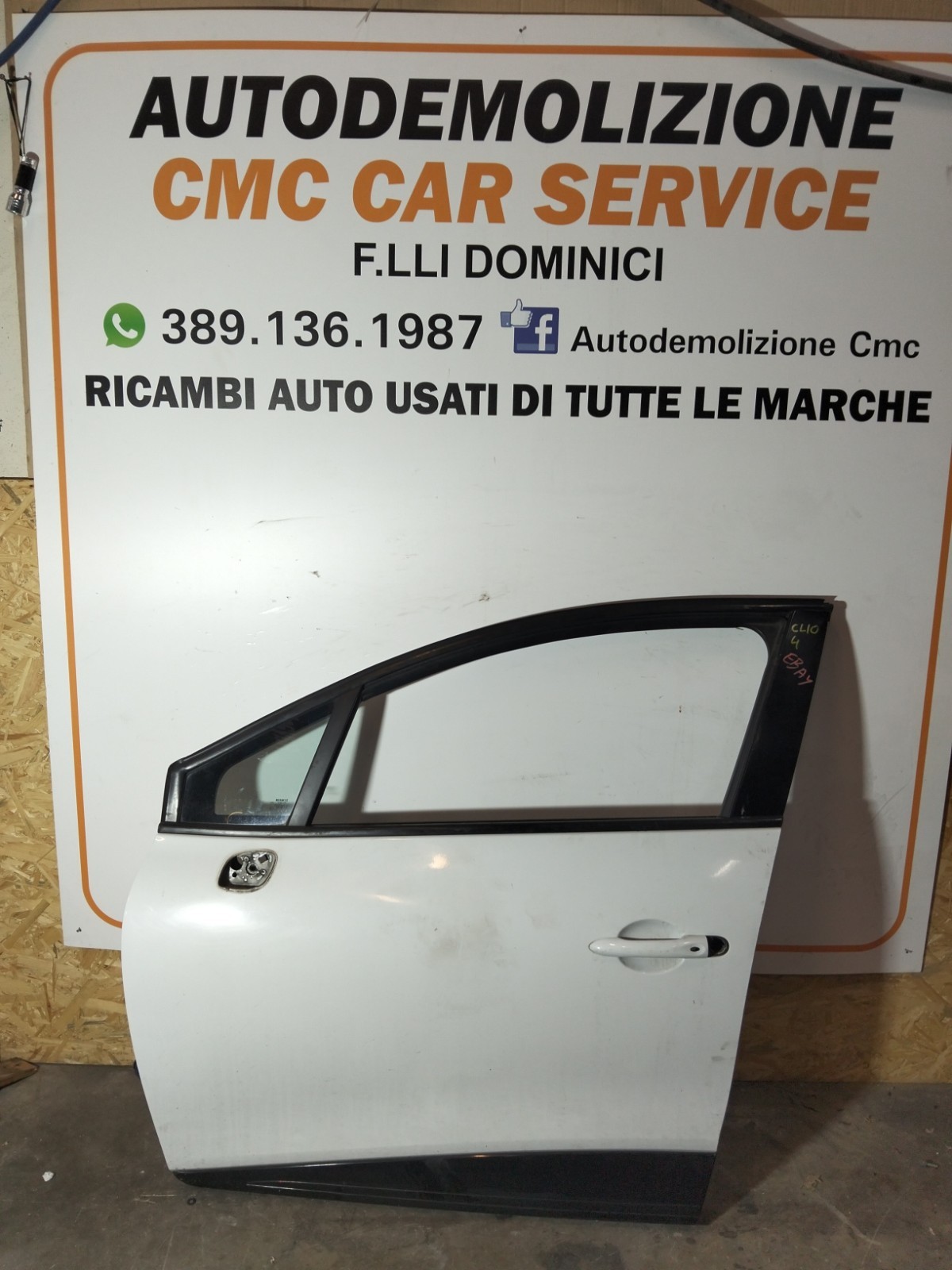 Porta Sportello Portiera Anteriore Sinistro Sx Renault Clio IV Bianco