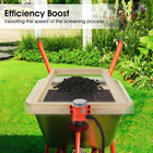 Soil Sifter with Vibration Motor, Automatic Wooden Sifting Screen, Sieve for San