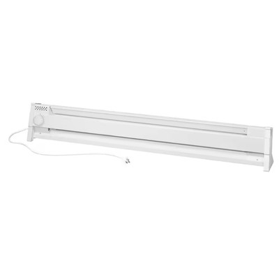 49 In. 120-Volt 1,500-Watt Portable Electric Baseboard Heater in White