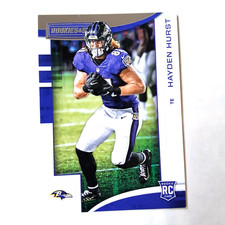 2018 Panini Rookies & Stars Hayden Hurst RC #108 Baltimore Ravens Rookie Card. rookie card picture