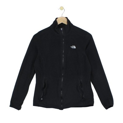 North Face Fleecejacke Damen Größe L schwarz durchgehender Reißverschluss leicht Outdoor
