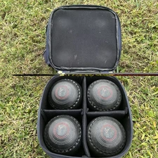 Drakes Pride Professional Plus Lawn Bowls Set Of 4 Size 5 H 8261-S7 W/ Bag Bocce