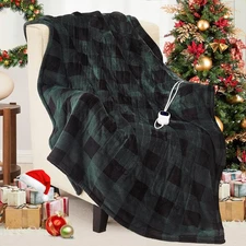 Electric Blanket Heated King Size - 100“x90“ Ultra Soft Cozy Flannel Heating ...