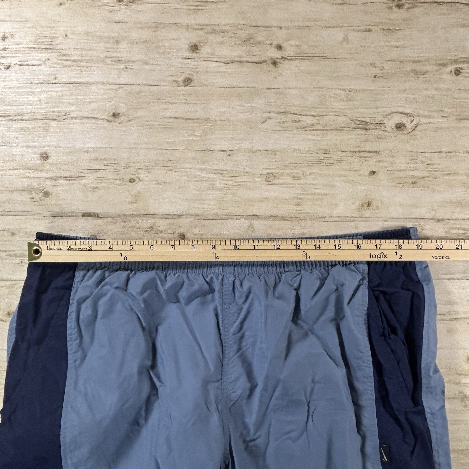 Nike Blue L Windbreaker Track Pants Lined Utility Pocket Zip Ankle Vents thumbnail 3