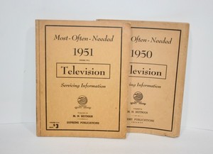 1950 & 1951 Supreme Publications Most Often Needed Television Servicing Manuals