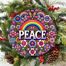 2D Flat, 2D Flat 1 7, 877, 87inch Aluminum 2D Spring and Peace Garden Theme Flat