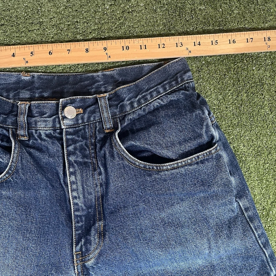 Pantalones de mezclilla Pangea skater carpintero lavado medio 26x28 calce holgado Y2K Foto 4 de 4