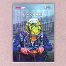 2025 Topps Chrome Formula 1 F1 Lando Norris Helmet Collection - McLaren
