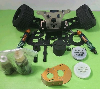 Vint Team Assoc RC10T LOT REAR CLIP 6 GEAR DIFF,LUBE, SHOCK OIL FULL BEARINGused