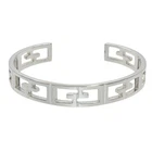 Gucci Sterling Silver SV925 G Logo Bangle Bracelet Excellent X2365